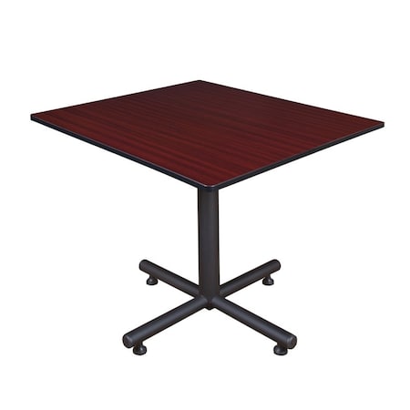 Kobe Square Tables > Breakroom Tables > Kobe Square & Round Tables, Wood, Metal Top, Mahogany TKB4848MH